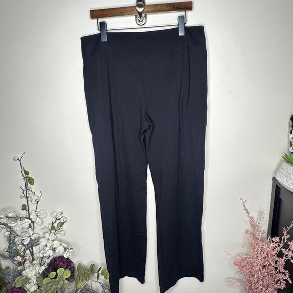 ATHLETA Eastbound Wide Leg Pant Black Sz 16 Tall $119 {DD54} - Picture 3 of 5